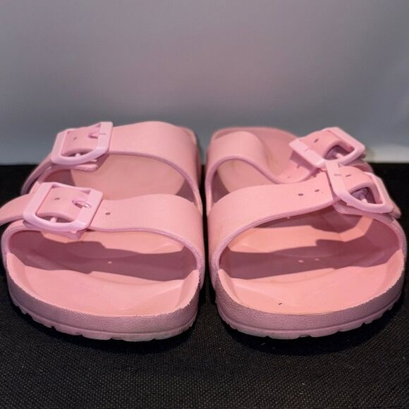 Women's Pink Double Strap Sandals - Picture 2 of 8